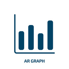 ar graph icon from general collection. Filled ar graph, graph, business glyph icons isolated on white background. Black vector ar graph sign, symbol for web design and mobile apps