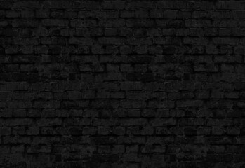 Fototapeta na wymiar painted black brick wall background