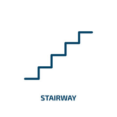 Fototapeta premium stairway icon from hotel and restaurant collection. Filled stairway, business, stairs glyph icons isolated on white background. Black vector stairway sign, symbol for web design and mobile apps