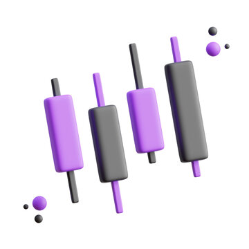 3D Candle Stick Icon