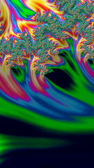 Ornate colorful and digitally generated 3D background