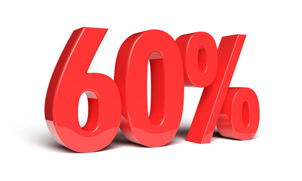 60 percent in 3d rendering isolated