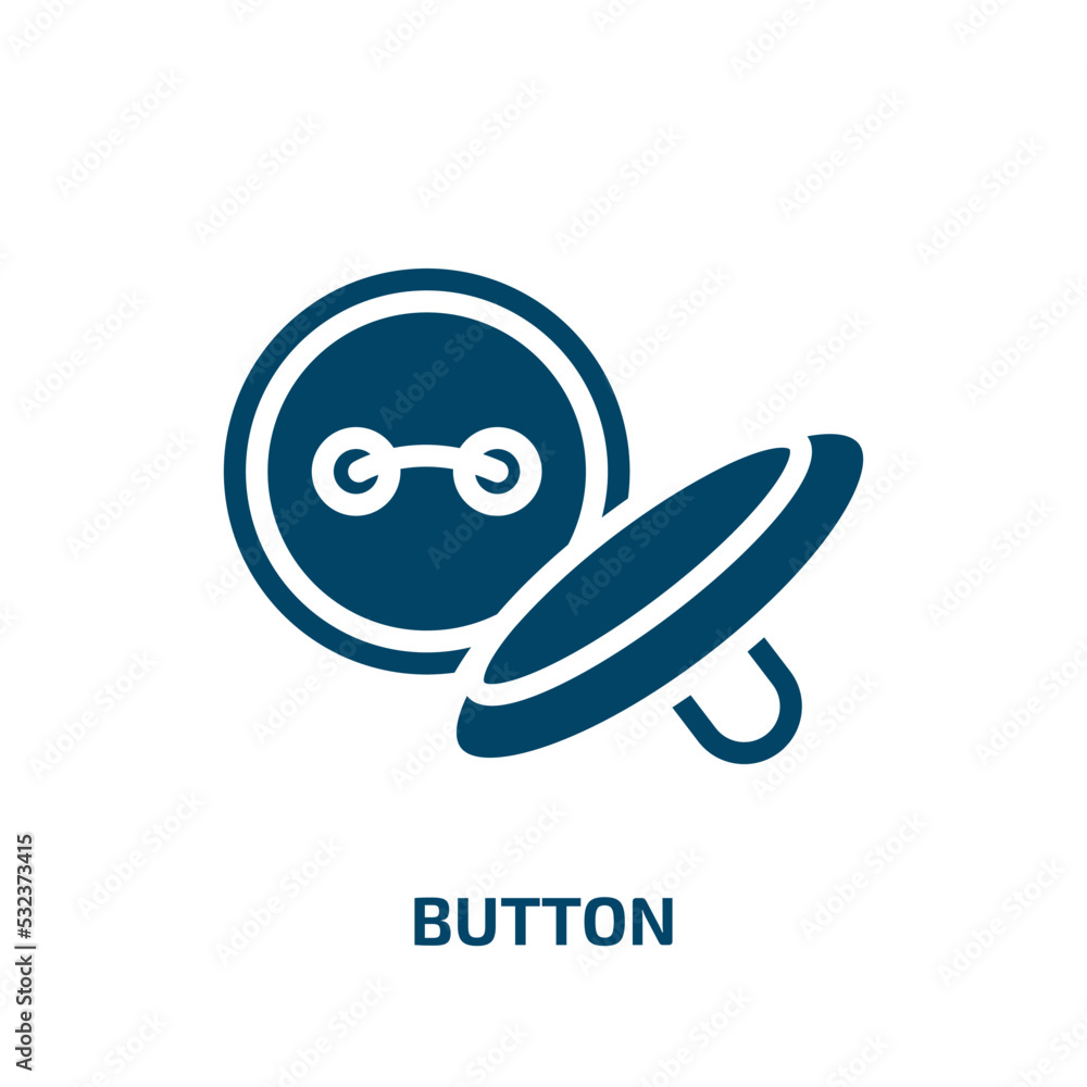 Poster button icon from sew collection. filled button, media, interface glyph icons isolated on white backg
