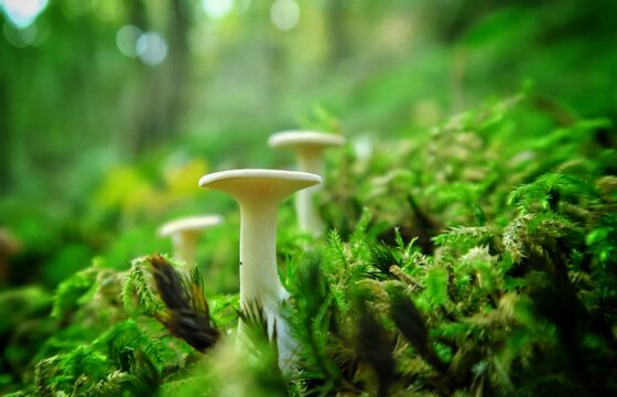 champignons d' automne en forêt 