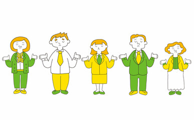 ビジネスパーソンのセット　やれやれ