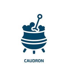 caudron icon from other collection. Filled caudron, magic, blank glyph icons isolated on white background. Black vector caudron sign, symbol for web design and mobile apps