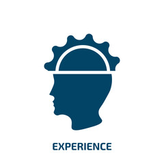 experience icon from startup stategy and success collection. Filled experience, business, research glyph icons isolated on white background. Black vector experience sign, symbol for web design and