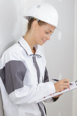 portrait of a woman construction worker