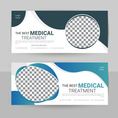 Medical business treatment social media cover design