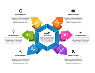 Business infographic design template. Can be used for workflow layout, diagram, report.