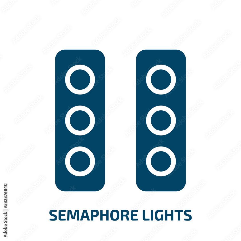 Poster semaphore lights icon from tools and utensils collection. filled semaphore lights, traffic, light gl