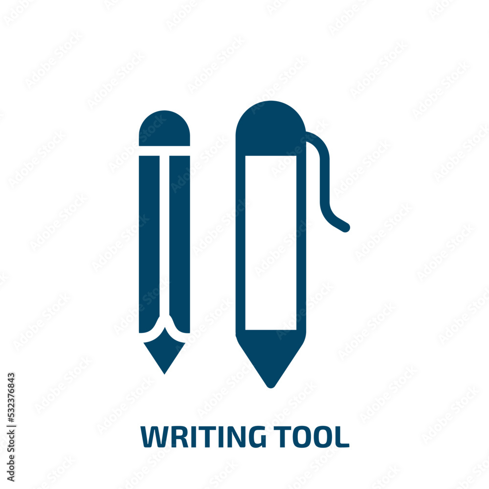 Poster writing tool icon from tools and utensils collection. filled writing tool, pen, tool glyph icons iso