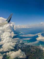 Fototapeta premium Wing on Airplane