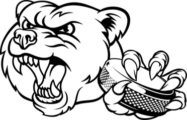 Bear Ice Hockey Player Animal Sports Mascot