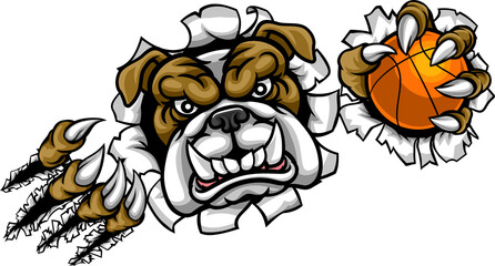 Bulldog Basketball Sports Mascot