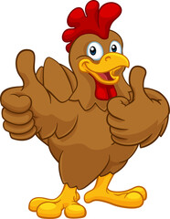Chicken Cartoon Rooster Cockerel Character