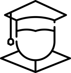 graduation icon vector