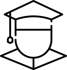 graduation icon vector