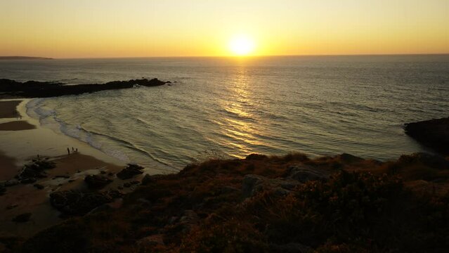 Sonnenuntergang in der Bretagne Timelaps