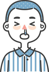 child sick with cold and runny nose