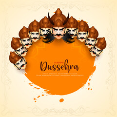Happy Dussehra traditional cultural festival background design