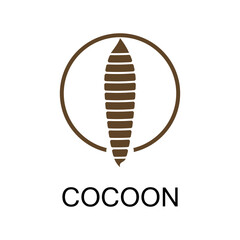 Cocoon illustration logo vector design