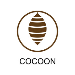 Cocoon illustration logo vector design