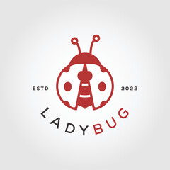 Ladybug logo vector. Insect design.
