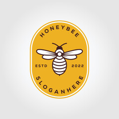 Honeybee logos for labeling honey products and beekeeping