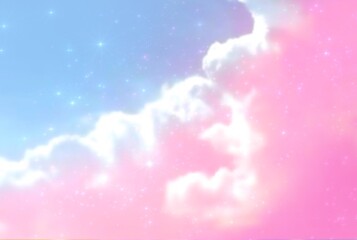 ピンクの幻想的な空の素材