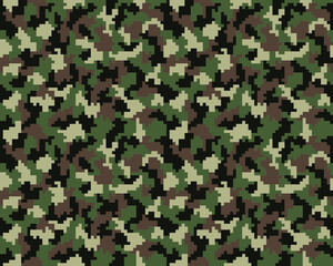 Seamless pattern of digital military camouflage