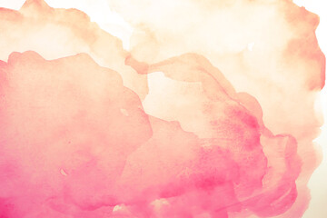 Abstract watercolor pastel pink red decorative textured background.