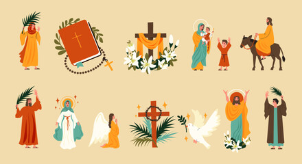 Easter Icons Set
