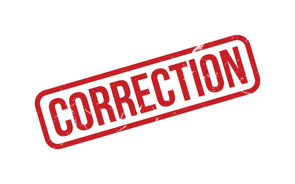 Correction Rubber Stamp Seal Vector