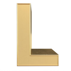 Gold 3d letter l
