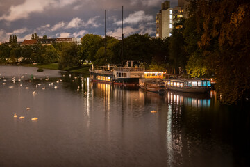 boats at night