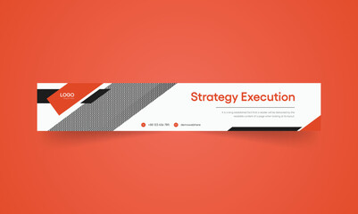 Professional business linkedin cover photo template design