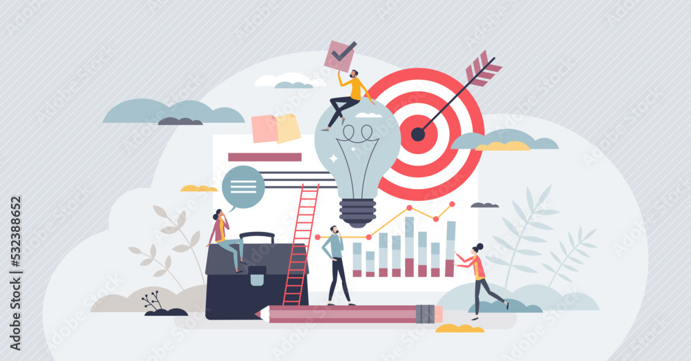 Poster business portfolio and statistics data about company tiny person concept. information summary about 