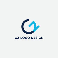 GZ letter initial logo simple vector