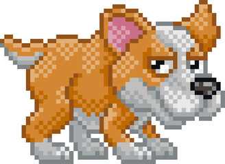 Pet Corgi Dog Pixel Art Video Game Animal Cartoon
