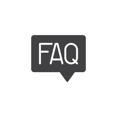 FAQ information vector icon