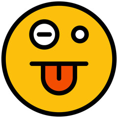 funny and cheeky face emoticon