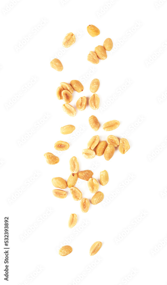 Poster salted peanuts isolated