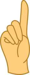 number one hand gesture