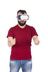 Fototapeta premium Driving a car in the game