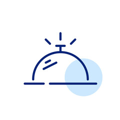 Room service hotel restaurant delivery. Pixel perfect, editable stroke line icon