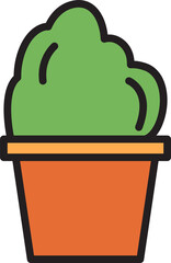 tree in plant pot icon illustration