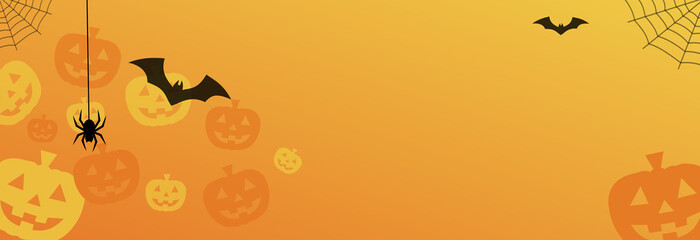 Halloween banner with text space.