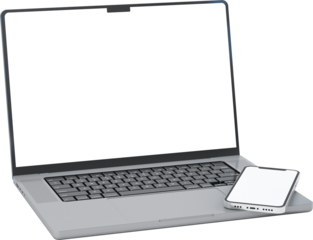 Laptop and smartphone