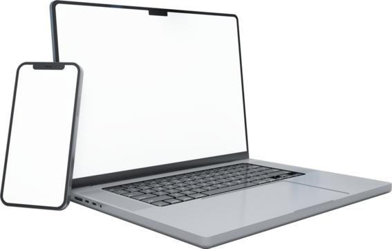 Laptop and smart phone